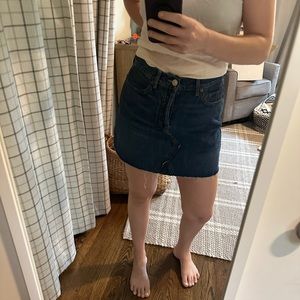 Re/done denim high waist skirt